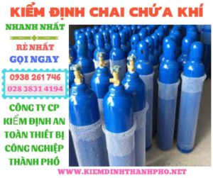 Hình ảnh kiểm định chai chứa khí