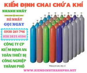 Hình ảnh kiểm định chai chứa khí