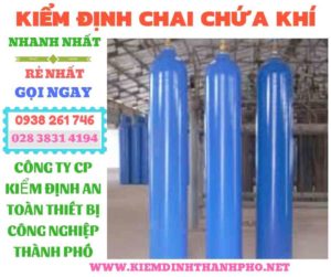 Hình ảnh kiểm định chai chứa khí