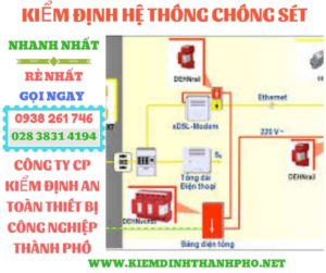 Hình ảnh kiểm định hệ thống chống sét