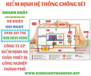 Hình ảnh kiểm định hệ thống chống sét