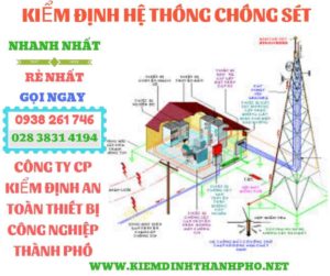 Hình ảnh kiểm định hệ thống chống sét