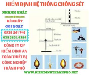 Hình ảnh kiểm định hệ thống chống sét