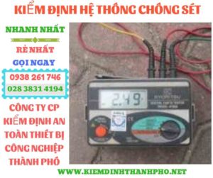 Hình ảnh kiểm định hệ thống chống sét