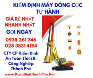 Kiểm định máy đóng cọc tự hành