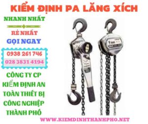 Hình ảnh kiểm định pa lăng xích