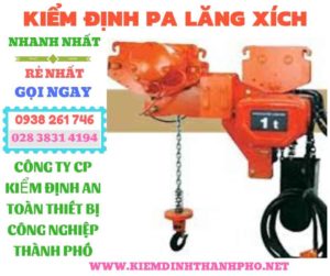 Hình ảnh kiểm định pa lăng xích