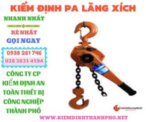 Hình ảnh kiểm định pa lăng xích