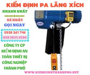 Hình ảnh kiểm định pa lăng xích