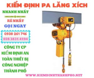 Hình ảnh kiểm định pa lăng xích