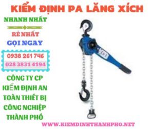 Hình ảnh kiểm định pa lăng xích