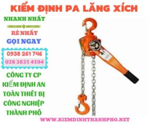 Hình ảnh kiểm định pa lăng xích