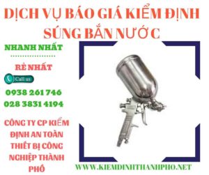 Hình ảnh kiểm định súng bắn nước