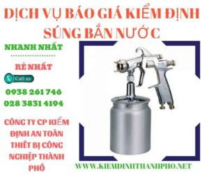 Hình ảnh kiểm định súng bắn nước