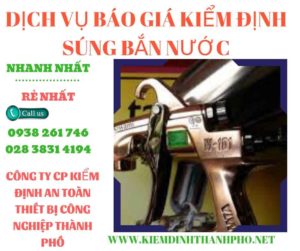 Hình ảnh kiểm định súng bắn nước