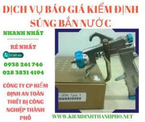 Hình ảnh kiểm định súng bắn nước