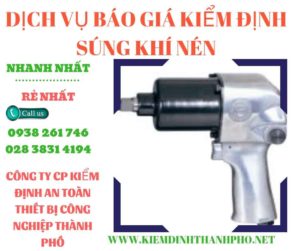 Hình ảnh kiểm định súng khí nén