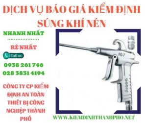 Hình ảnh kiểm định súng khí nén