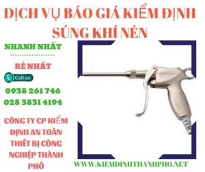 Hình ảnh kiểm định súng khí nén