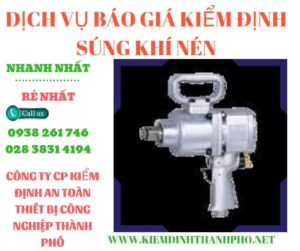 Hình ảnh kiểm định súng khí nén