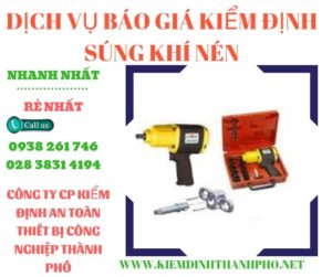 Hình ảnh kiểm định súng khí nén