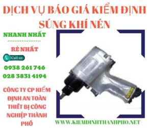 Hình ảnh kiểm định súng khí nén