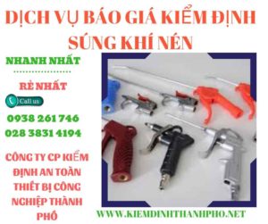 Hình ảnh kiểm định súng khí nén