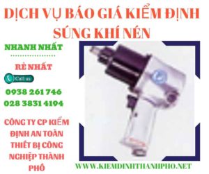 Hình ảnh kiểm định súng khí nén