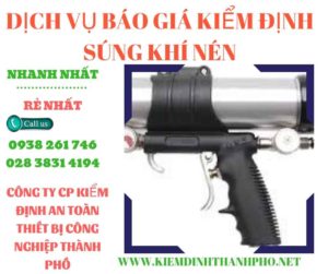 Hình ảnh kiểm định súng khí nén