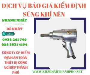 Hình ảnh kiểm định súng khí nén