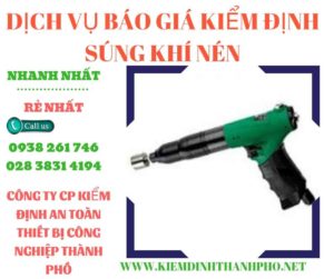 Hình ảnh kiểm định súng khí nén