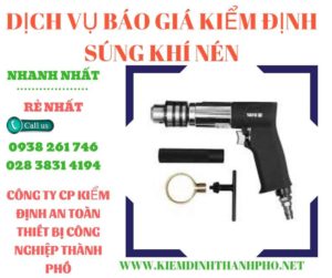 Hình ảnh kiểm định súng khí nén