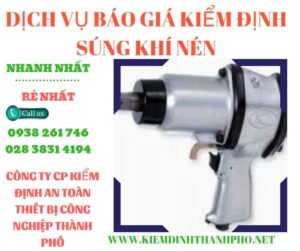 Hình ảnh kiểm định súng khí nén