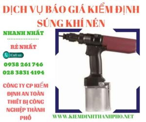 Hình ảnh kiểm định súng khí nén