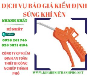 Hình ảnh kiểm định súng khí nén