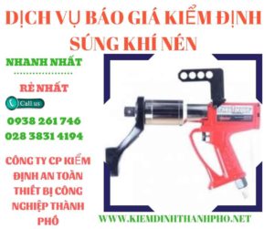 Hình ảnh kiểm định súng khí nén