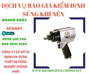 Hình ảnh kiểm định súng khí nén