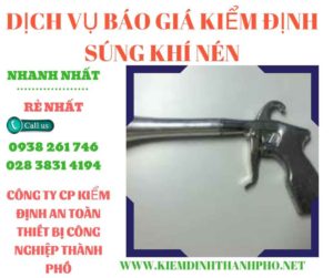 Hình ảnh kiểm định súng khí nén