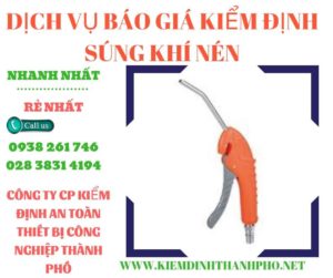 Hình ảnh kiểm định súng khí nén