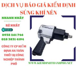 Hình ảnh kiểm định súng khí nén