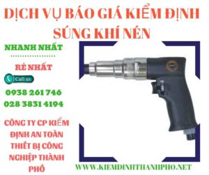 Hình ảnh kiểm định súng khí nén