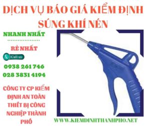 Hình ảnh kiểm định súng khí nén