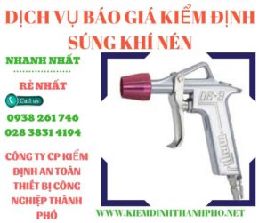 Hình ảnh kiểm định súng khí nén