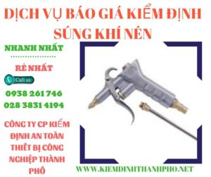 Hình ảnh kiểm định súng khí nén