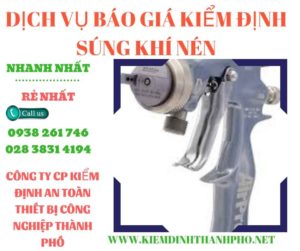 Hình ảnh kiểm định súng khí nén