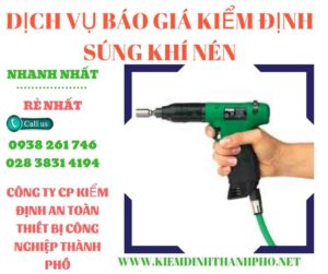 Hình ảnh kiểm định súng khí nén