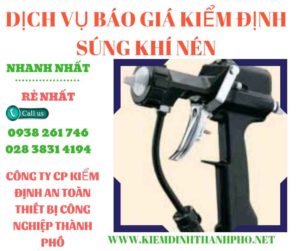 Hình ảnh kiểm định súng khí nén