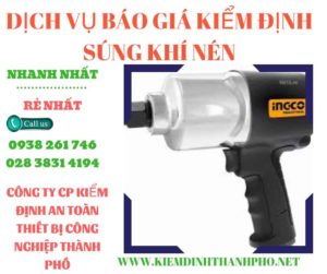 Hình ảnh kiểm định súng khí nén