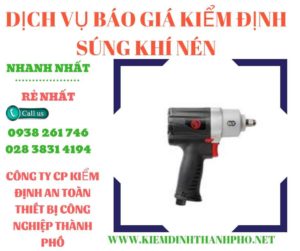 Hình ảnh kiểm định súng khí nén