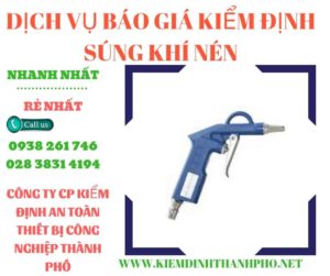 Hình ảnh kiểm định súng khí nén